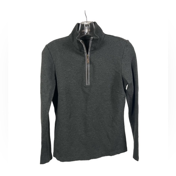 J. McLaughlin Women’s Claremont 1/4 Zip Dark Heather Gray Pull Over Sweater- XS - Picture 2 of 7